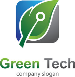 Green technology logo icon Royalty Free Vector Image