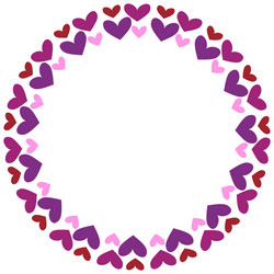 Heart Frame Border Vector Image