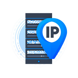 ip address and data networks internet vector