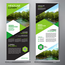 Roll-Up Stand Banner Template Vector Image