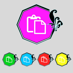 edit document sign icon content button set vector image
