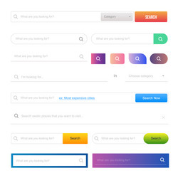 Modern UI Button Set - Web Elements vector image