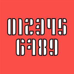 set of ten numbers form zero to nine number vector image