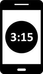 time display mobile application icon vector image
