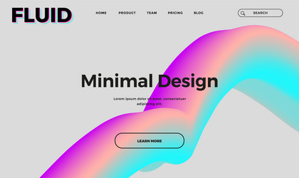 trendy design template with 3d flow shapes vector image