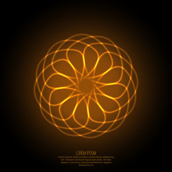 abstract background with luminous fractal vector image