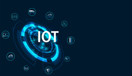 abstract iot internet of things concepts vector image