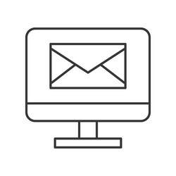 envelope on computer screen message and email vector image