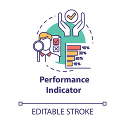 performance indicator concept icon process vector image