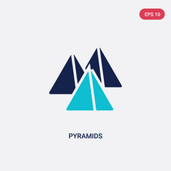 Two color pyramids icon from africa concept vector