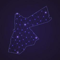 Abstract Jordan Network Map vector image