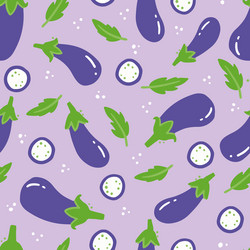 eggplant seamless pattern vector