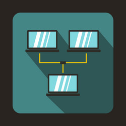 exchange of data between computers icon vector image