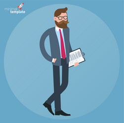 man with document folder vector