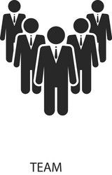 team icon line style design ui vector image