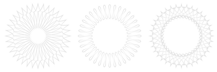 thin line round circular mandala motif pattern vector image