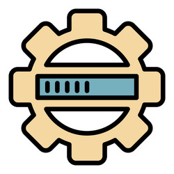 update security process icon color outline vector image