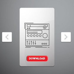 rack component module sound studio line icon vector image