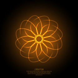abstract background with luminous fractal vector image