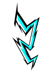 cartoon lightning grunge graffiti vector