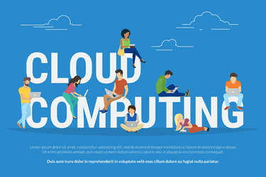 cloud computing concept vector image