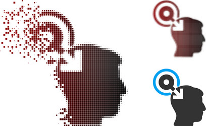 dispersed pixel halftone brain interface plug-in vector image