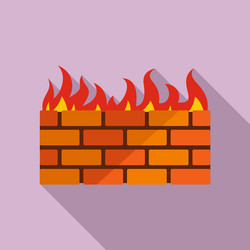 Firewall icon flat style vector