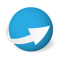 loop circle arrow icon around sphere vector