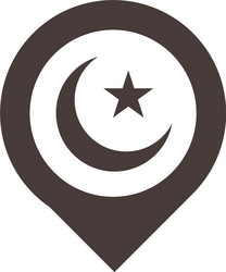 Pointer location ramadan arabic islamic vector