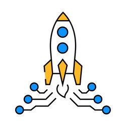 tech startup enthusiast icon color vector image