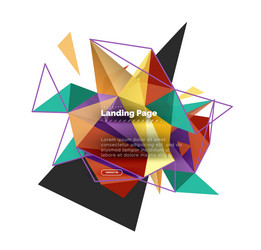 triangular design abstract background landing vector image