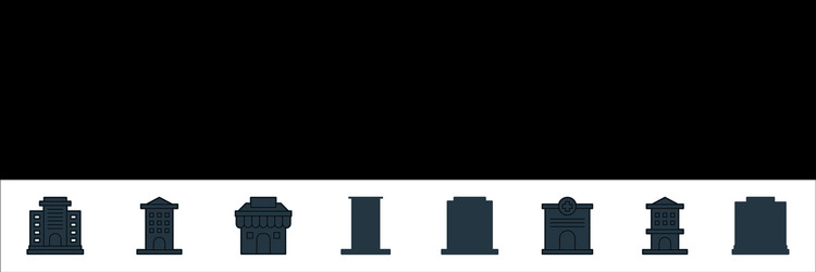 building line icons linear set quality vector image