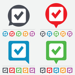 check mark sign icon checkbox button vector image