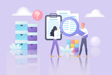 Data Analysis & Solution Research vector image