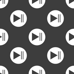 Play button web icon flat design seamless pattern vector