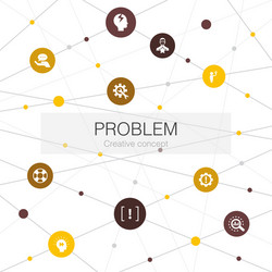 problem trendy web template with simple icons vector image