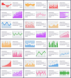 Statistics and analytics card vector