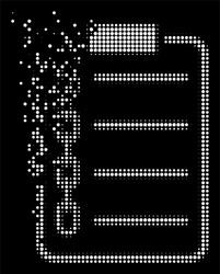 bright dissolved dot halftone blockchain contract vector image