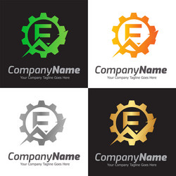 Letter e real estate logo template Royalty Free Vector Image