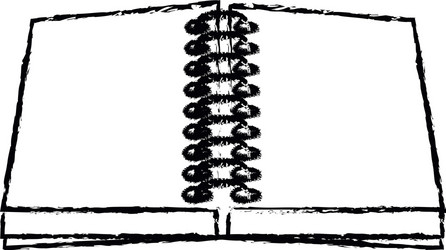 open notebook spiral paper blank utensil vector image