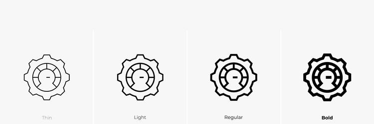 optimize icon thin light regular and bold style vector image