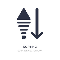 sorting icon on white background simple element vector image