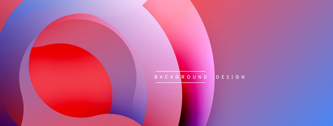abstract colorful circles overlap creating vector image