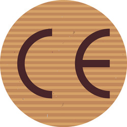 ce marking line style icon design vector image