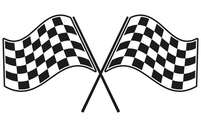 Racing flag icon flat Royalty Free Vector Image