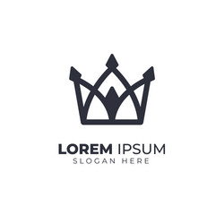 Crown logo template design isolated Royalty Free Vector