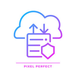 data migration to cloud pixel perfect gradient vector image