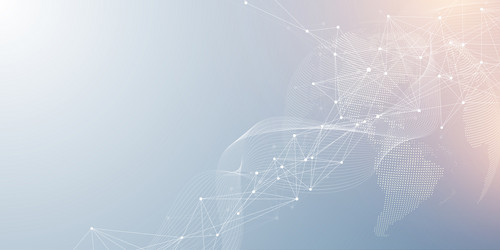 global network connection banner design template vector image