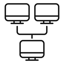 internet computer network icon outline vector image