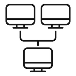 Internet computer network icon outline vector